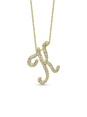 Small Diamond Italic Initial