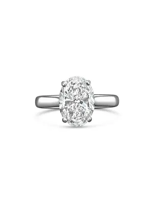 Oval-Cut 18CT Gold Lab Diamond Ring