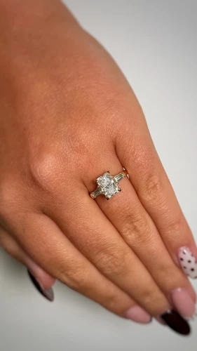 Radiant-Cut Baguette Shoulder Lab Diamond Ring