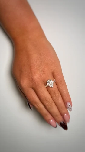 Halo Pear-Cut Lab Diamond Ring