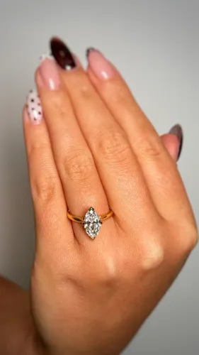 Marquise Lab Diamond Ring