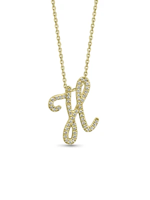 Small Diamond Italic Initial