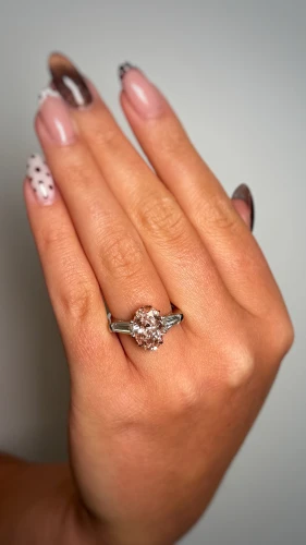 Pink Oval-Cut Lab Diamond Ring