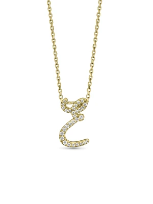Small Diamond Italic Initial